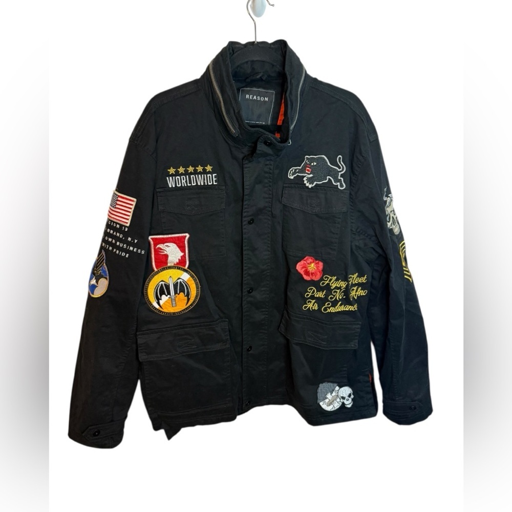 Reason Patchwork Eclectic Utility Jacket - image 1